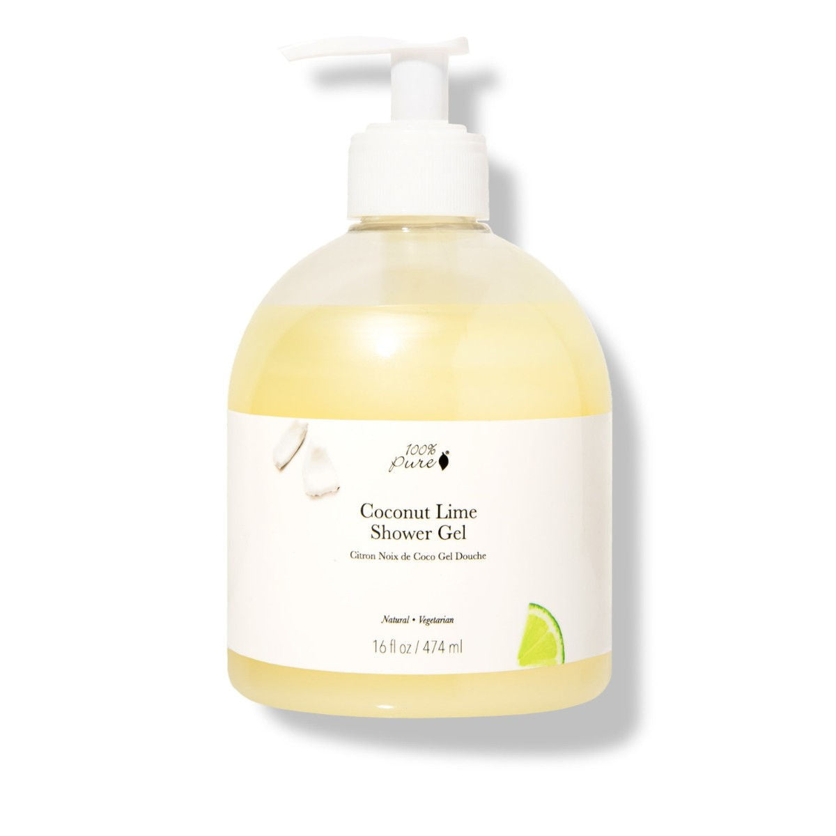 100 Percent Pure Coconut Lime Shower Gel - The Green Kiss