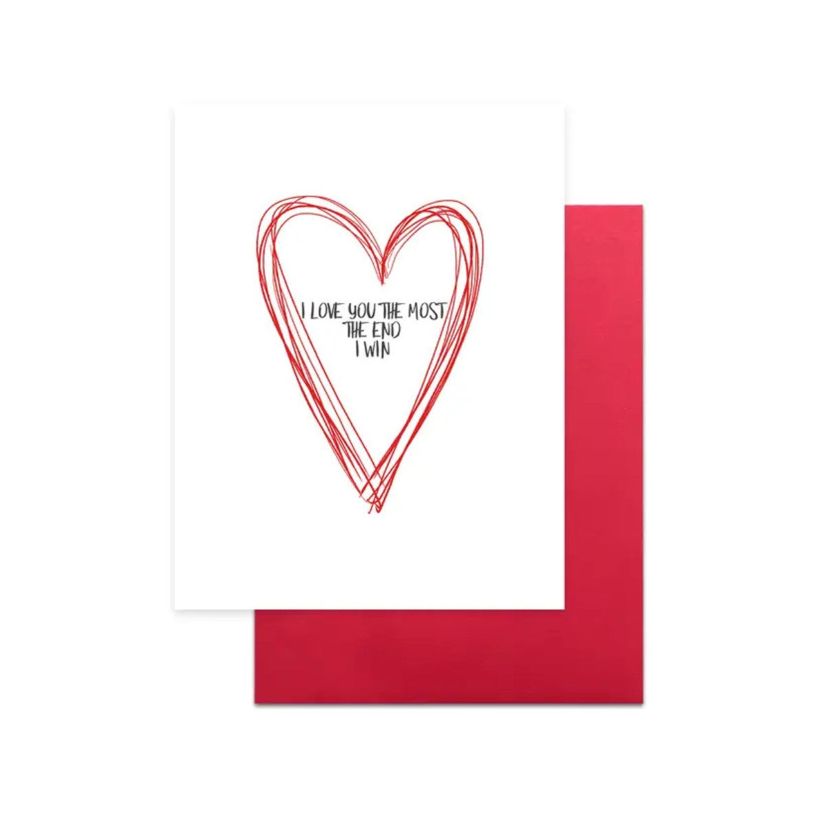 Cardideology Greeting Cards - I Win - The Green Kiss