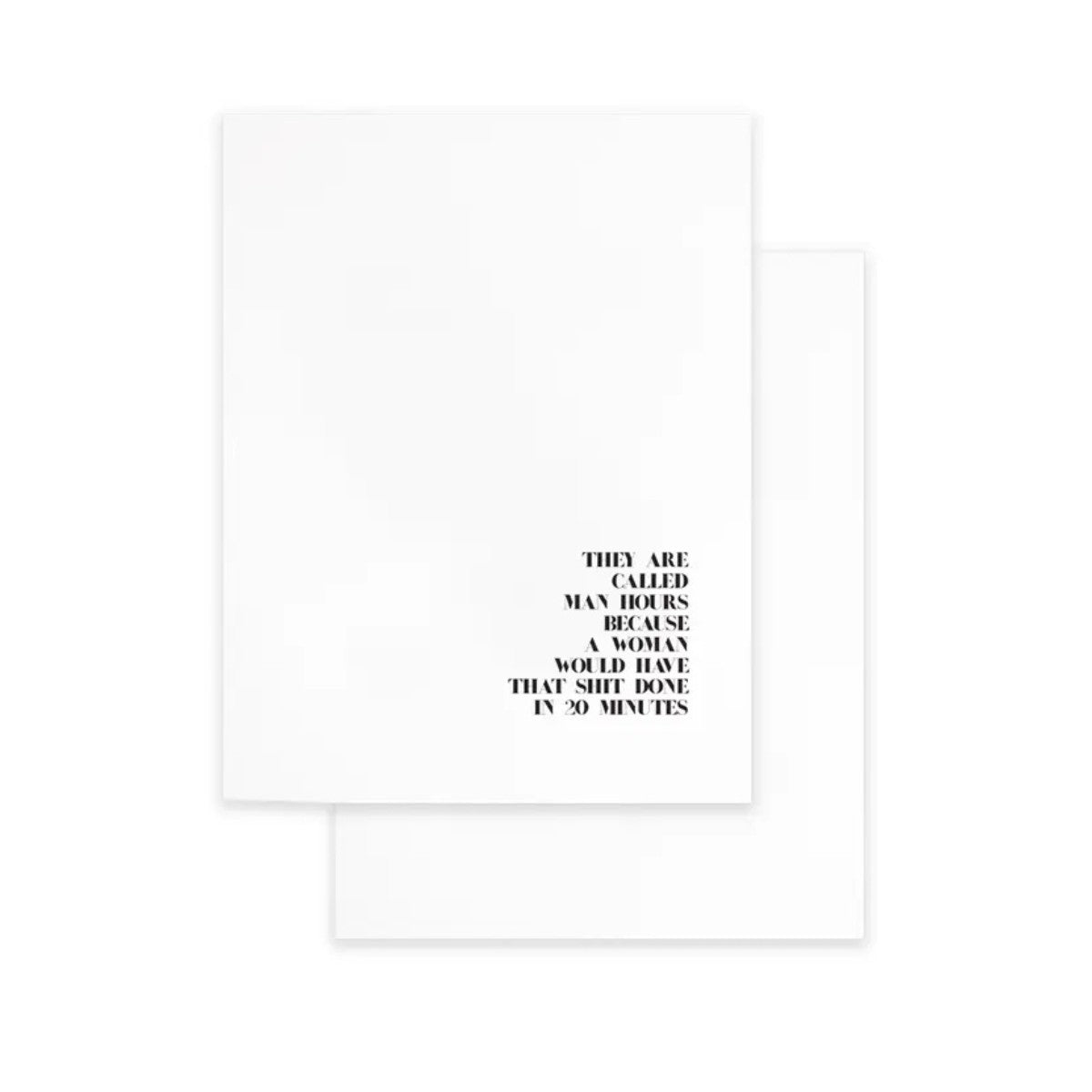 Cardideology Greeting Cards - Man Hours