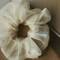 Chelsea King Cotswolds Organza Champagne Scrunchie - Oversized