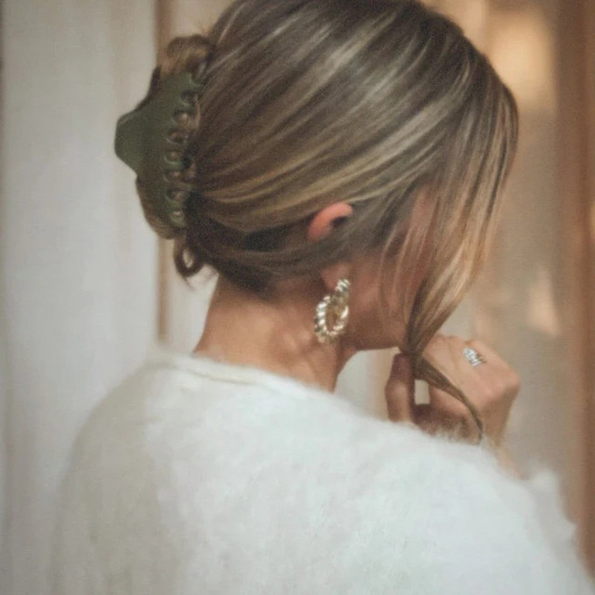 Chelsea King French Claw Olive Green - Medium