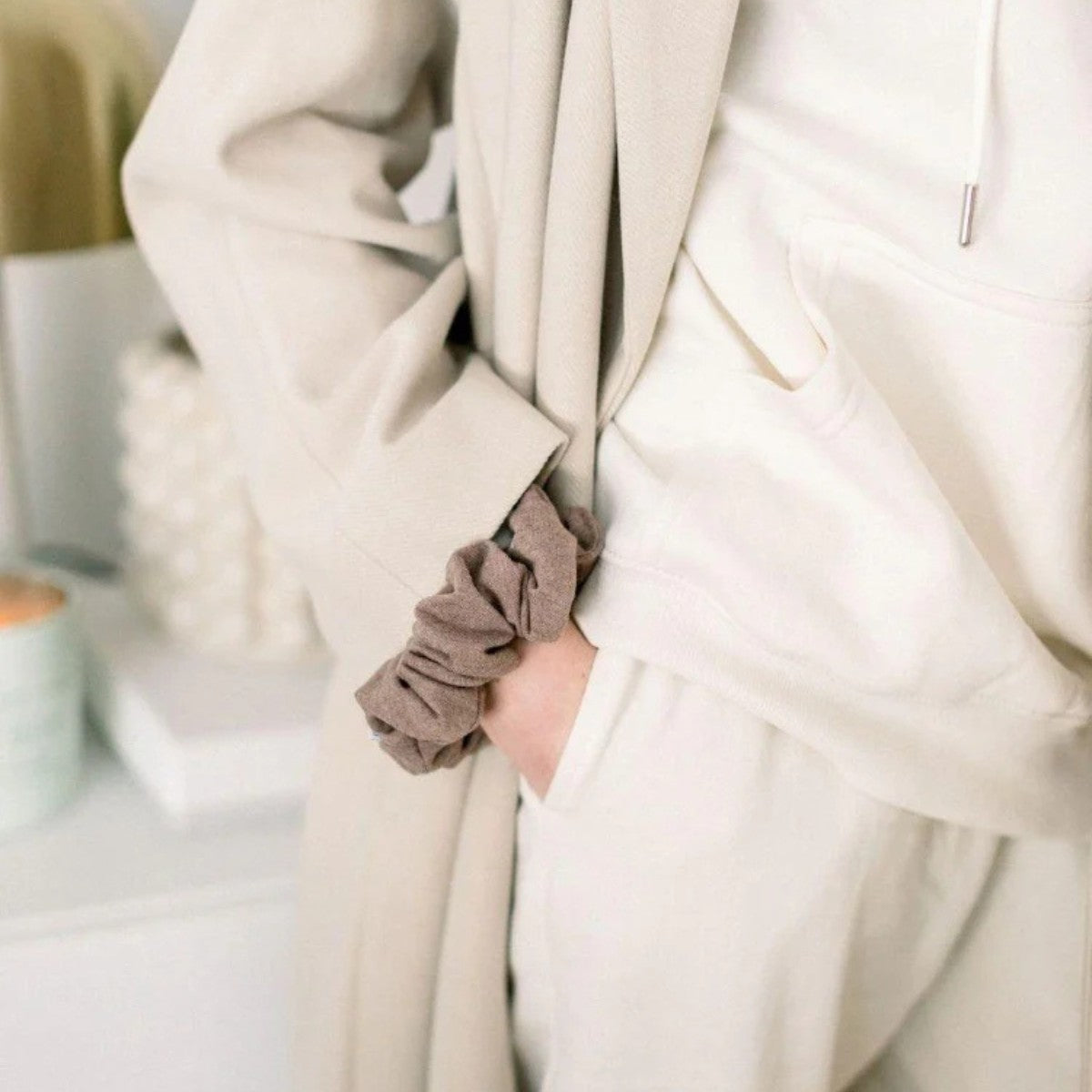 Chelsea King Leisure Club Heather Brown Scrunchie - Classic - The Green Kiss