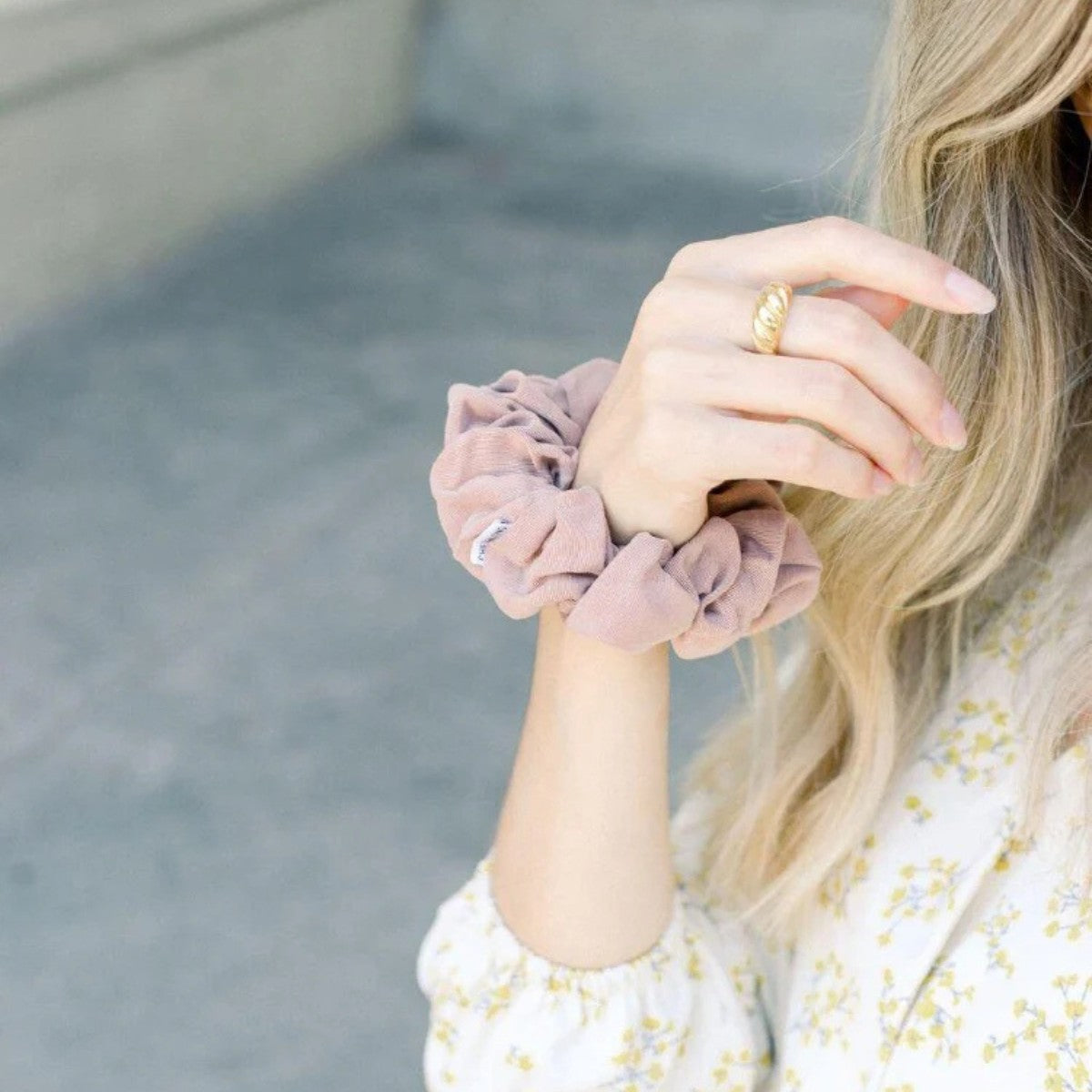 Chelsea King Luxe Nude Blush Scrunchie - Classic