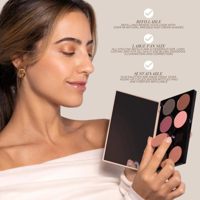 Fitglow Beauty 8 Shade Refillable Palette - The Green Kiss