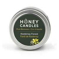 Honey Candles Beeswax Tin Candle - Kootenay Forest - The Green Kiss