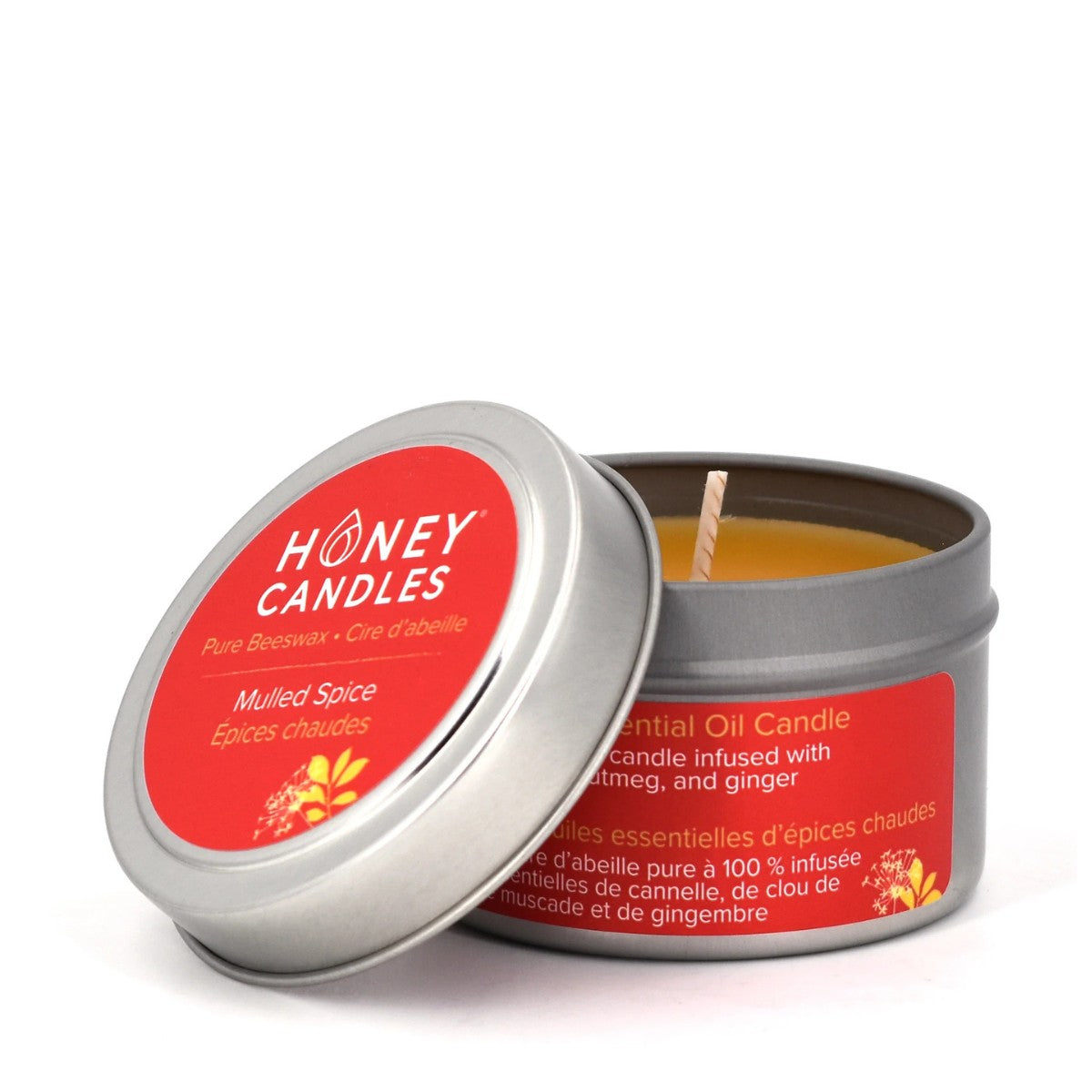 Honey Candles Beeswax Tin Candle - Mulled Spice - The Green Kiss