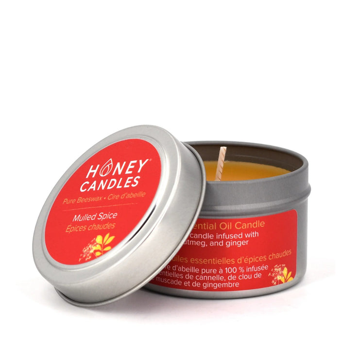 Honey Candles Beeswax Tin Candle - Mulled Spice - The Green Kiss