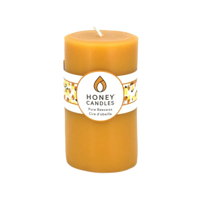Honey Candles Beeswax Round Pillar Candle - 5 x 3 Natural