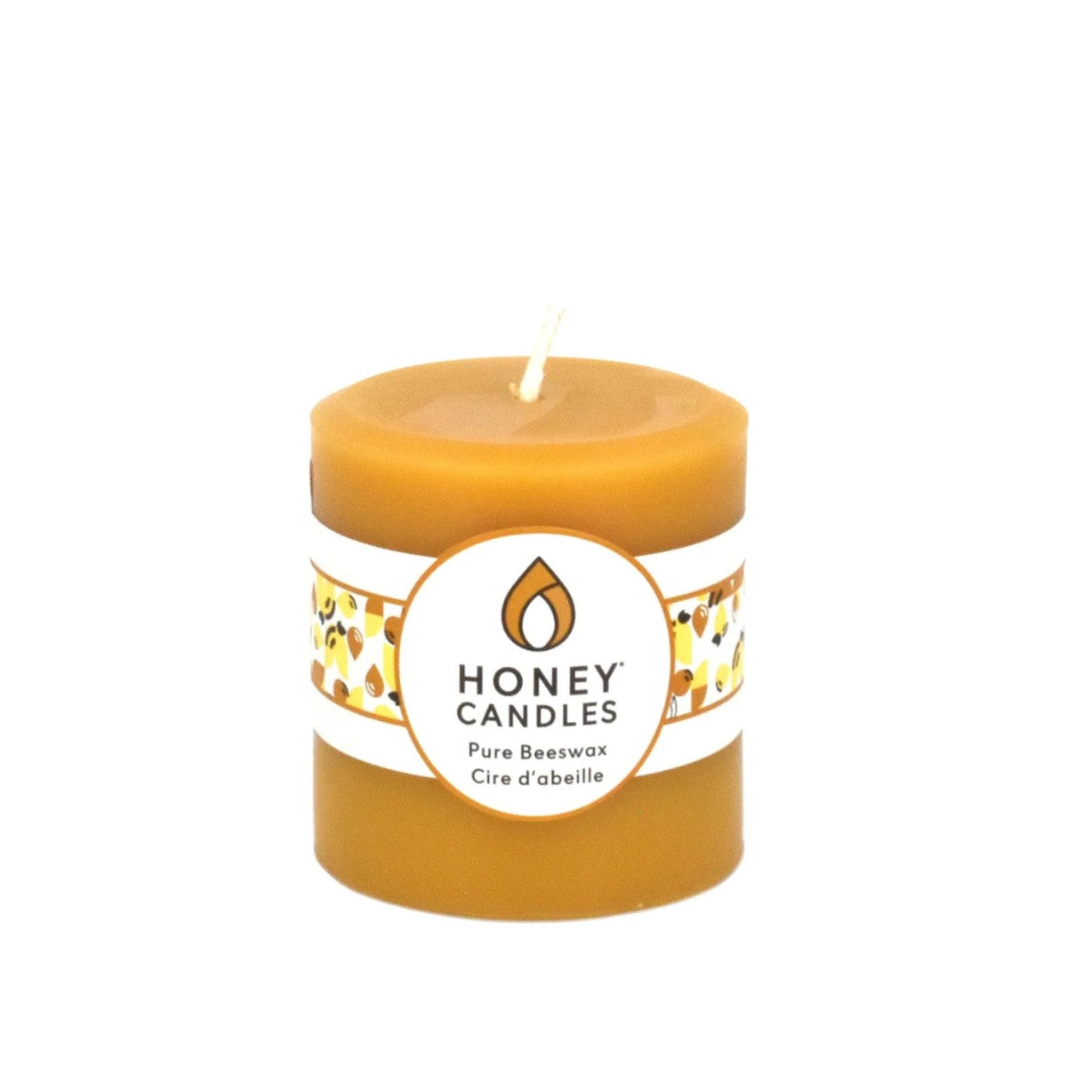 Honey Candles Beeswax Round Pillar Candle - 3 x 3 Natural