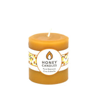 Honey Candles Beeswax Round Pillar Candle - 3 x 3 Natural