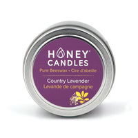 Honey Candles Beeswax Tin Candle - Country Lavender - The Green Kiss