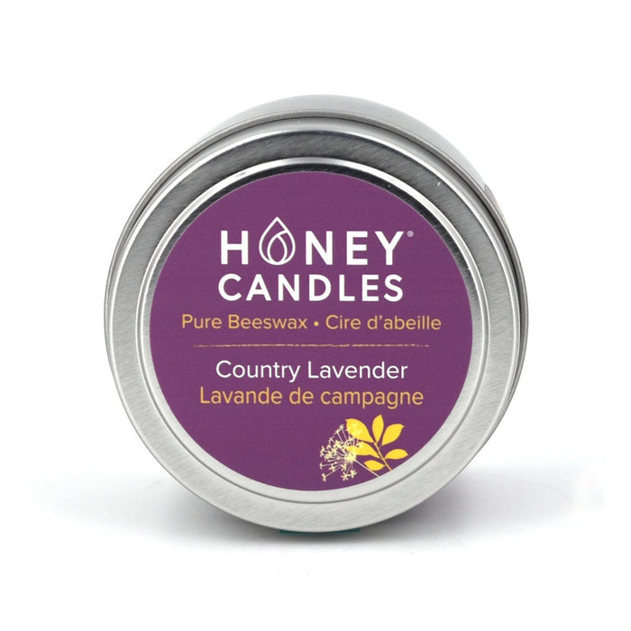 Honey Candles Beeswax Tin Candle - Country Lavender - The Green Kiss