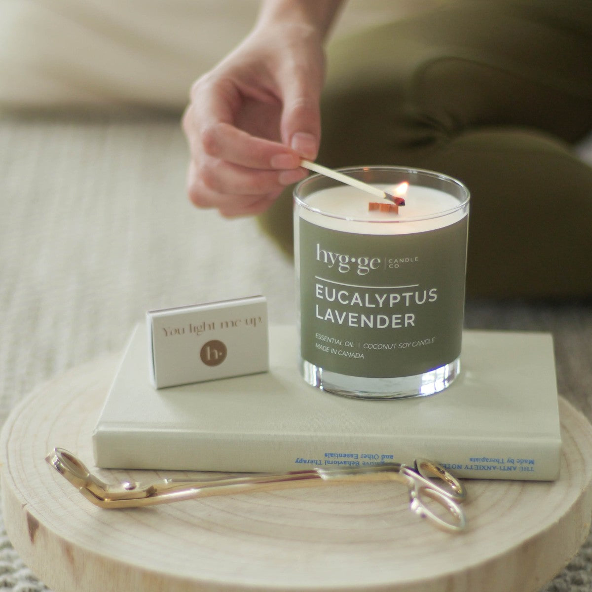Hygge Candle in Eucalyptus Lavender - 9oz - The Green Kiss