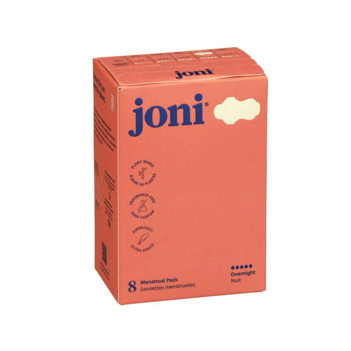Joni Organic Bamboo Overnight Pads - 8 Pack - The Green Kiss