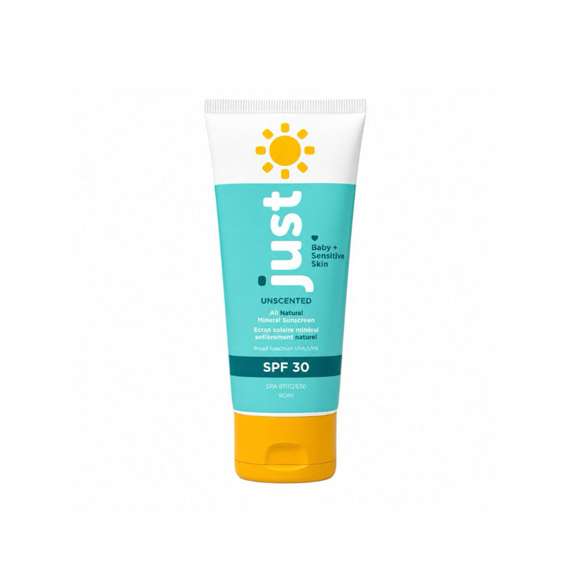 Just Sun Mineral SPF 30 Body Sunscreen - Unscented For Baby & Sensitive Skin - The Green Kiss