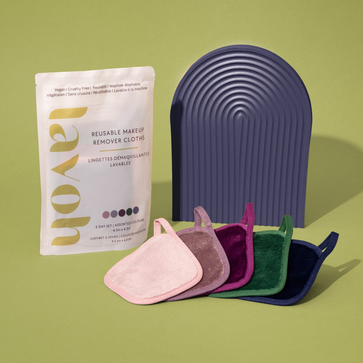 Lavoh Reusable Makeup Remover Cloth - Mini Assorted Set - The Green Kiss