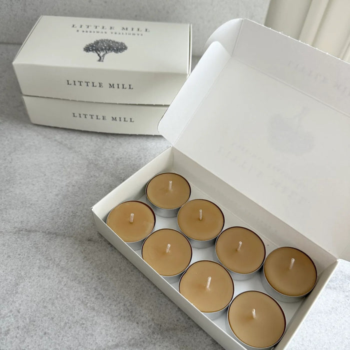 Little Mill Beeswax Tealights - 8 Pack