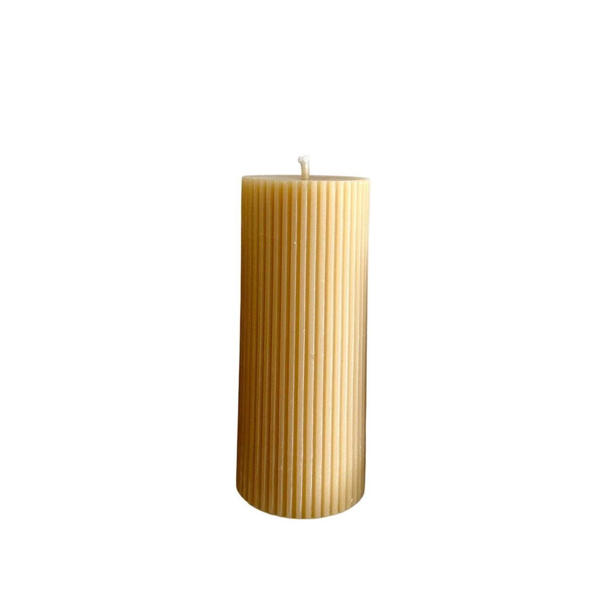 Little Mill Fluted Beeswax Pillar Candle - Medium