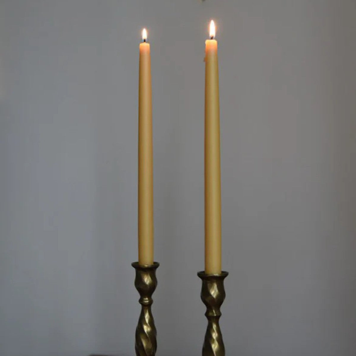 Little Mill Hand Dipped Beeswax Taper Candle Pair