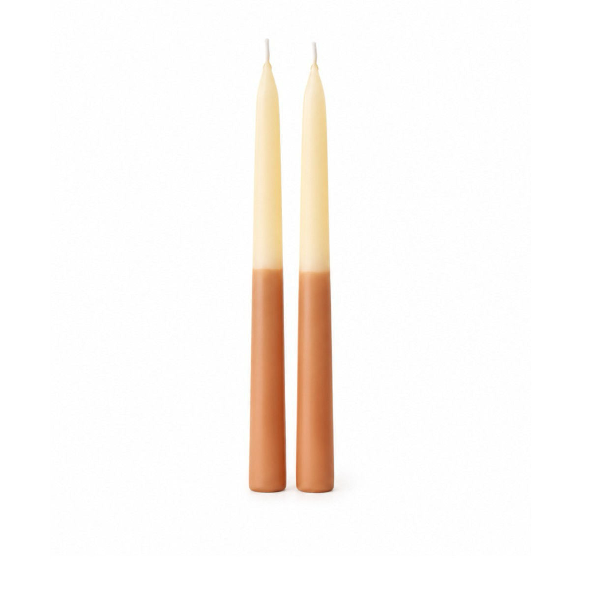 Little Mill Two-tone Hand Dipped Beeswax Taper Candle Pair - Dusk