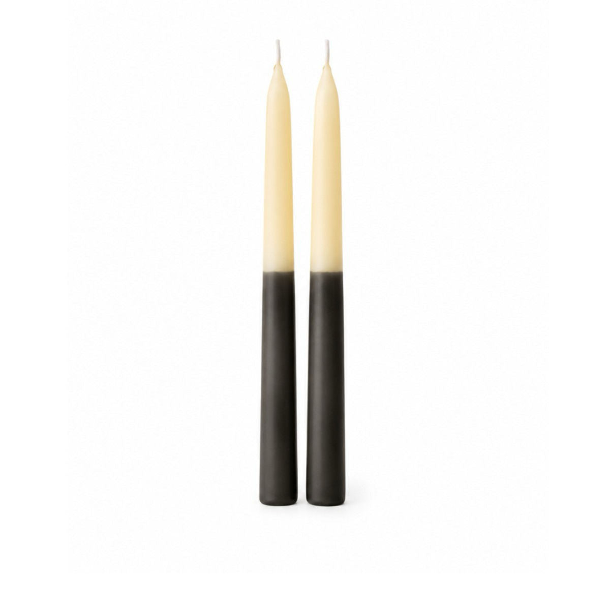 Little Mill Two-tone Hand Dipped Beeswax Taper Candle Pair - Midnight