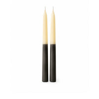 Little Mill Two-tone Hand Dipped Beeswax Taper Candle Pair - Midnight