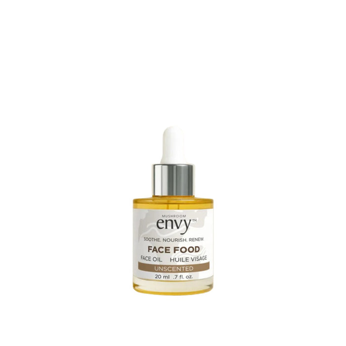 Mushroom Envy Organic Face Food Calming Facial Oil - Unscented - Travel Size - The Green Kiss