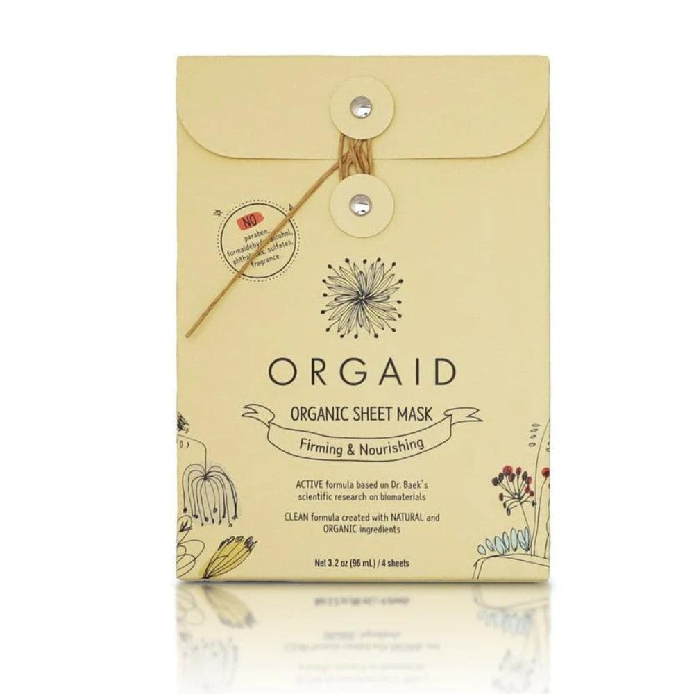 Orgaid Firming & Nourishing Organic Sheet Mask 4 Pack - The Green Kiss