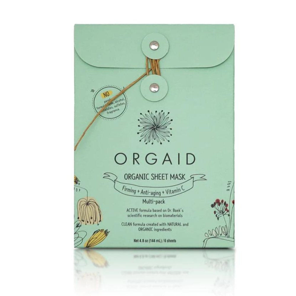 Orgaid Organic Sheet Mask Variety Pack Of 6 - The Green Kiss