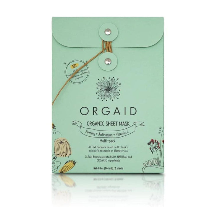 Orgaid Organic Sheet Mask Variety Pack Of 6 - The Green Kiss