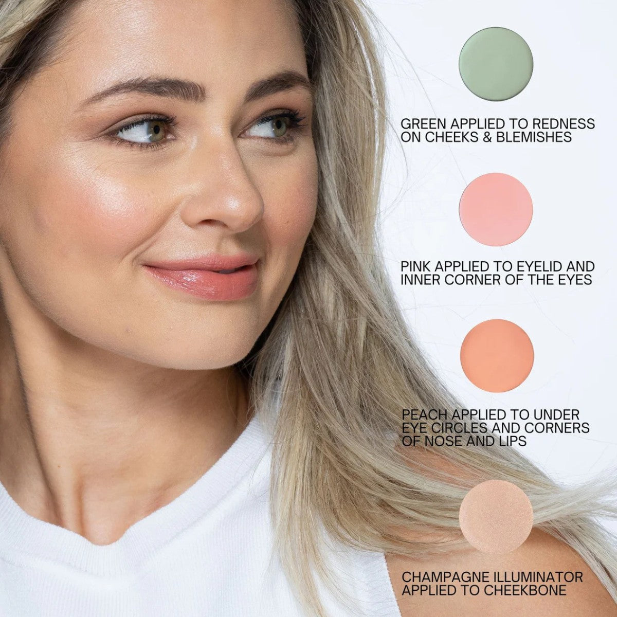 Fitglow Beauty Redness Rescue Corrective Palette - The Green Kiss