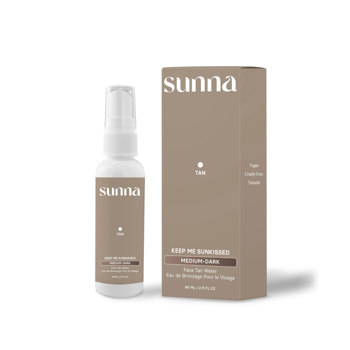 Sunna Tan Face Tan Water - 60ml - The Green Kiss