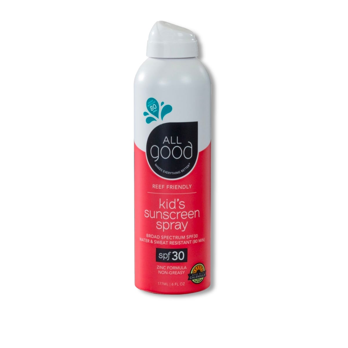 Z All Good SPF 30 Water Resistant Kid's Sunscreen Spray - The Green Kiss