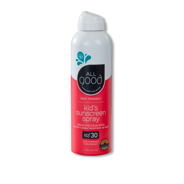 Z All Good SPF 30 Water Resistant Kid's Sunscreen Spray - The Green Kiss