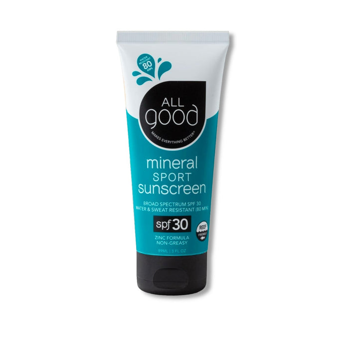 All Good SPF 30 Mineral Sport Water Resistant Sunscreen - The Green Kiss