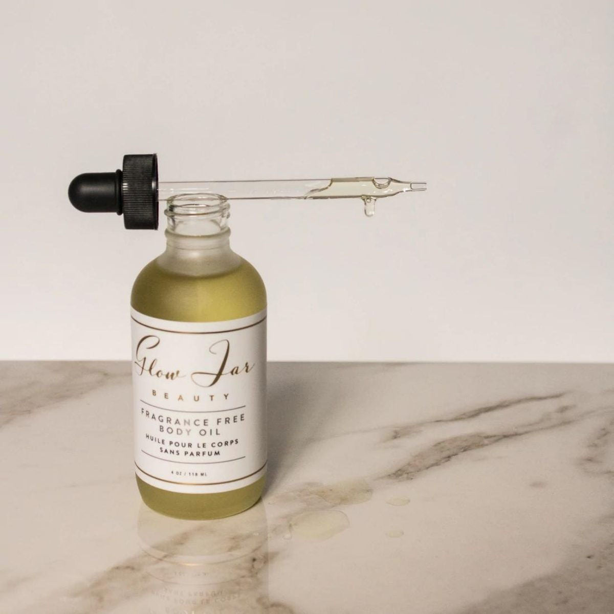 Glow Jar Beauty Fragrance Free Body Oil - The Green Kiss