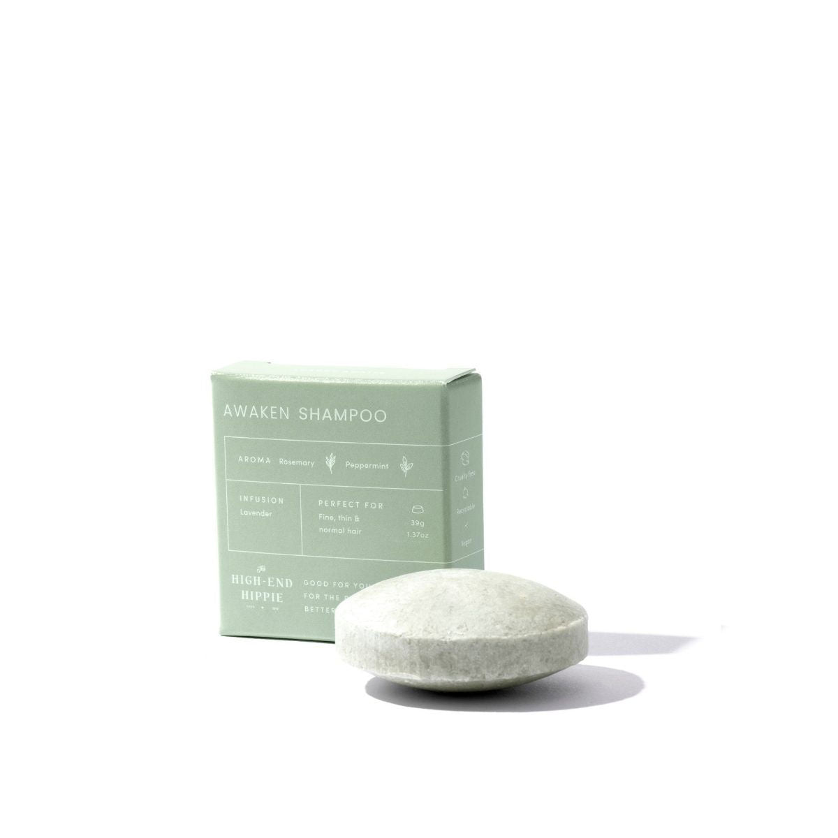 The High-End Hippie Awaken Shampoo Bar Mini - The Green Kiss