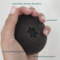 Wyld Konjac Sponge - Bamboo Charcoal - The Green Kiss