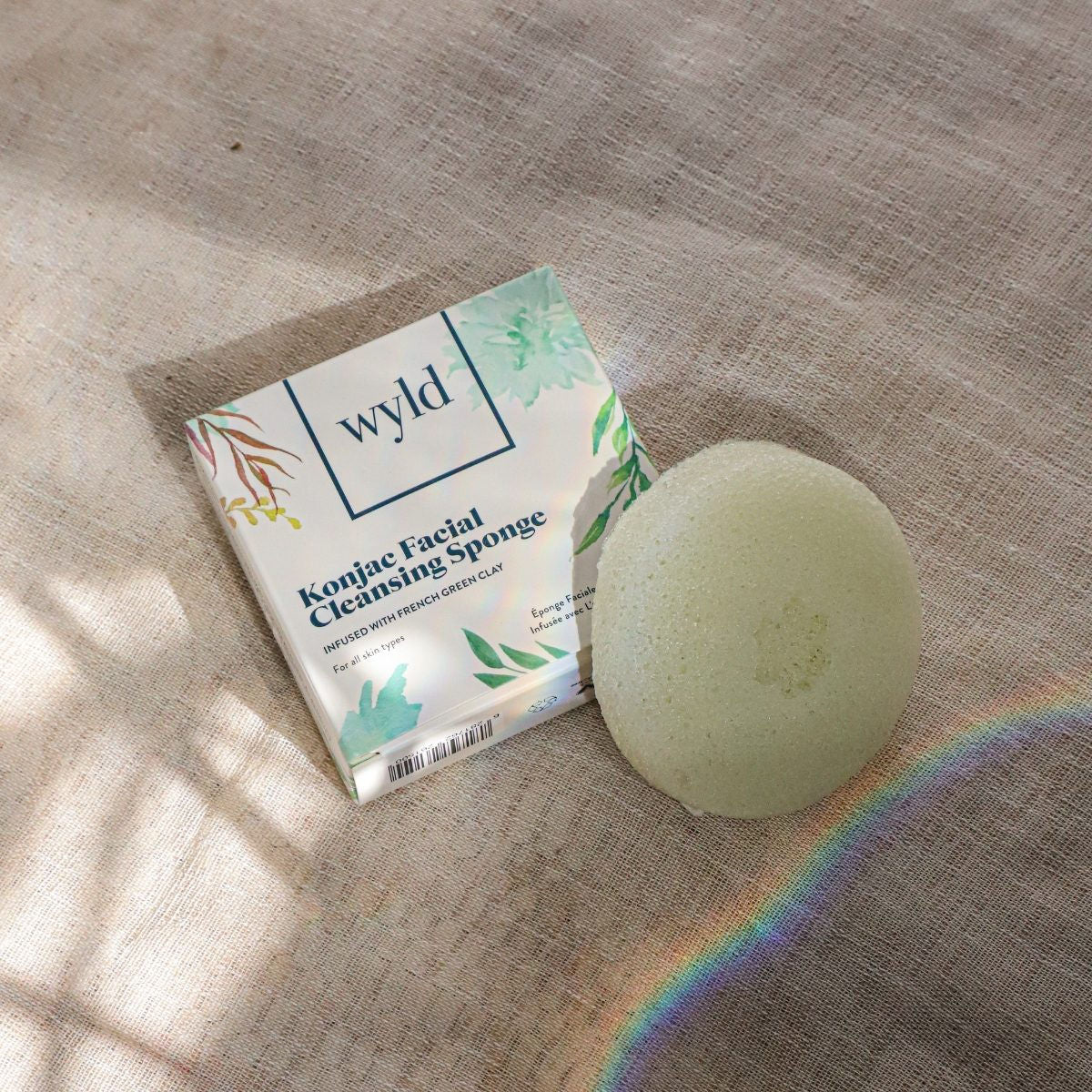Wyld Konjac Sponge - French Green Clay - The Green Kiss