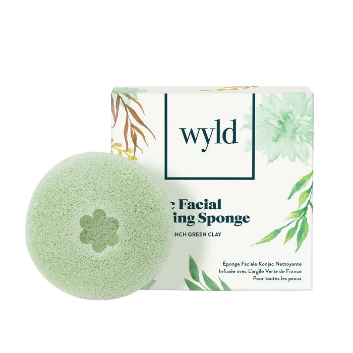 Wyld Konjac Sponge - French Green Clay - The Green Kiss