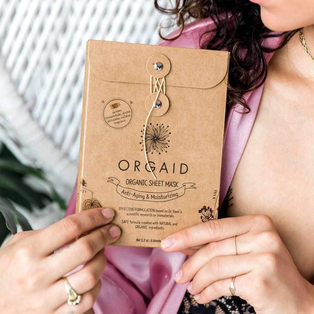 Orgaid Anti-Aging Organic Sheet Mask 4 Pack - The Green Kiss
