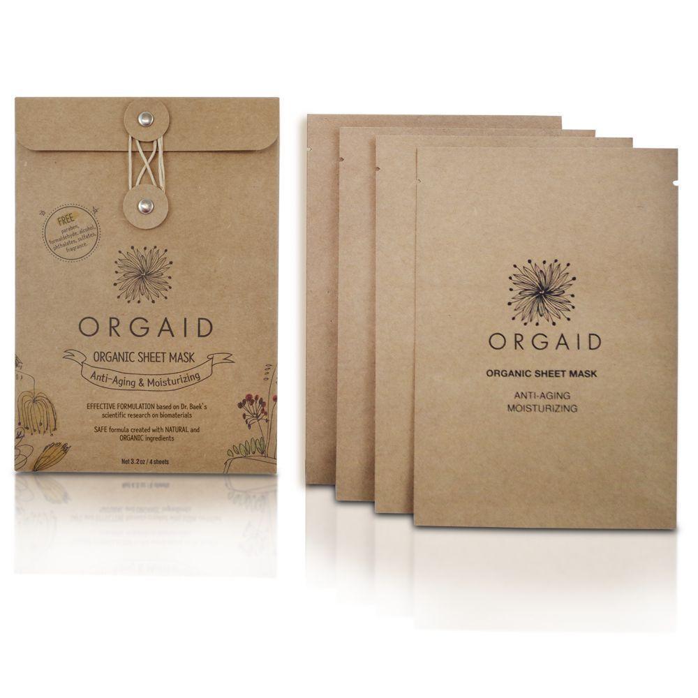 Orgaid Anti-Aging Organic Sheet Mask 4 Pack - The Green Kiss